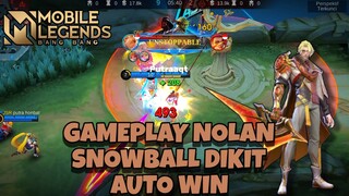 Gameplay Nolan, main agresif di awal langsung snowball, auto win dong✨🗿