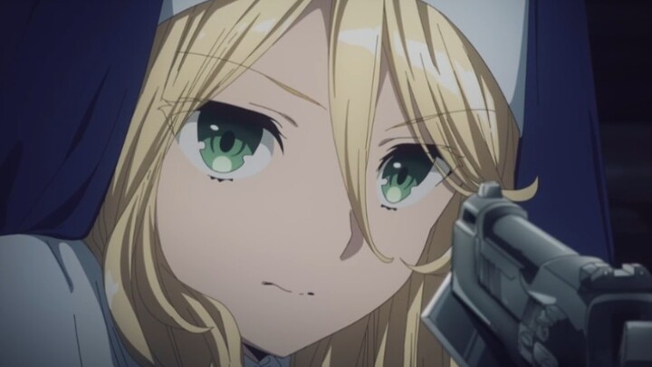 "Even if you are a pure nun, you are defeated by my marksmanship!"