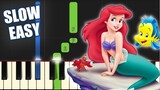Part Of Your World - The Little Mermaid | SLOW EASY PIANO TUTORIAL + SHEET MUSIC by Betacustic
