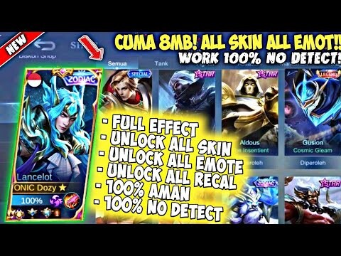 TERBARU❗HANYA 8MB BISA KEBUKA SEMUA SKIN + SEMUA EMOT + SEMUA RECAL NO BANNED DETECT 100% !