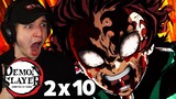 PEAK ANIME!! | Demon Slayer Season 2 Episode 10 FIRST REACTION! (Never Give Up)