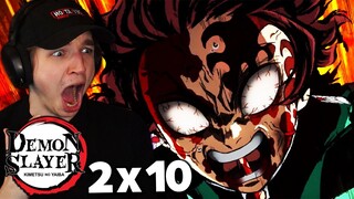 PEAK ANIME!! | Demon Slayer Season 2 Episode 10 FIRST REACTION! (Never Give Up)