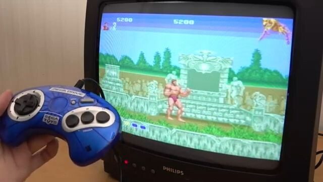 Retro Legendary Gaming Sega Blue Collectible Game System