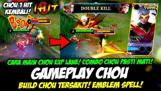 CHOU EXP❗CARA MAIN CHOU DAMAGE❗ COMBO CHOU ULTI FLICKER❗BUILD CHOU TERSAKIT❗GAMEPLAY CHOU TOP GLOBAL