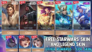 NEW STARWARS EVENT 2023! FREE STARWARS SKIN AND EPIC SKIN + LEGEND SKIN! FREE SKIN! | MOBILE LEGENDS