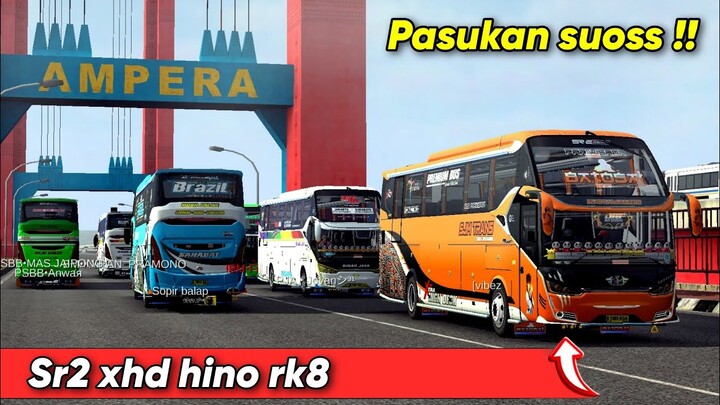 PASUKAN SUOSS !! Habis Di Modif Acc Langsung Mabar! - Konvoi Kodename Sr2 xhd Mn Art Bussid