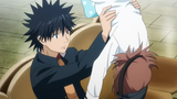 Famous scene from Magical Index: Your wife is in my hands!
