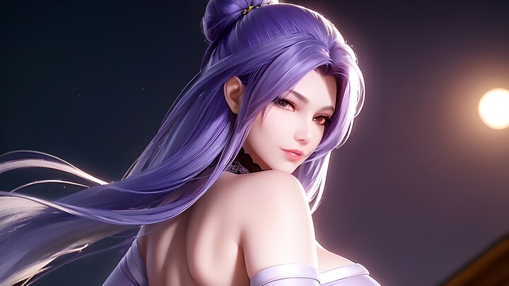 Qin's Moon#Purple Girl#AI Painting Issue 24