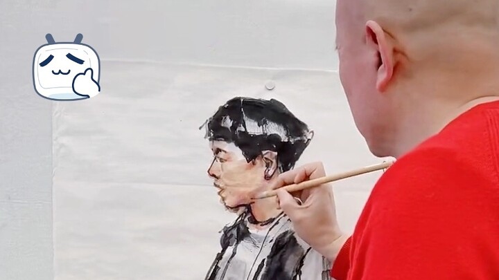 [Shi Guoliang] On-site sketching at the Academy of Fine Arts, this model is challenging