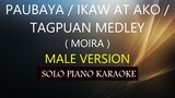 PAUBAYA / IKAW AT AKO / TAGPUAN ( MALE VERSION ) ( MOIRA ) PH KARAOKE PIANO by REQUEST (COVER_CY)
