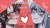 [Speedpaint] \\ [shipping oc] \\ [Rio yg Tampan (merah) dan Istrinya Roxy (biru)]