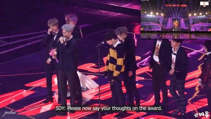IDOL REACTION (BTS) SPEECH ENG SUBTITLE @SMA2019