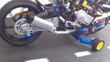 Berapa km/jam sepeda motor Lego dapat berlari di atas treadmill?