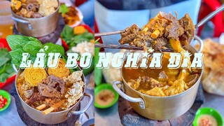 Nghe tên rùng mình nhưng ăn ngon rùng người LẨU BÒ NGHĨA ĐỊA chỉ 150k ở SG | Địa điểm ăn uống