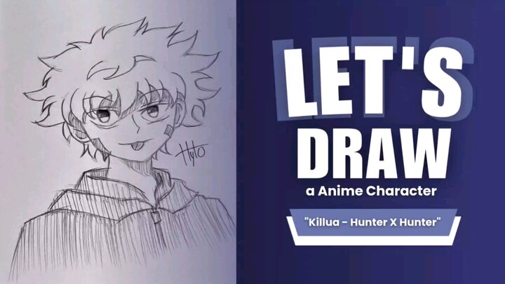 GAMBAR SEORANG TRANSMUTTER😱? | Let's Draw a Anime Character | Killua - Hunter x Hunter⚡👦🏻💙😼