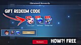 NEW! GIFT REDEEM CODE DIAMONDS AND LIMITED SKIN + REWARDS! HOW?! LEGIT! | MOBILE LEGENDS 2023