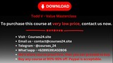 Todd V - Value Masterclass