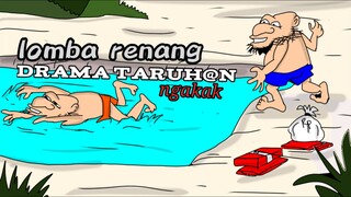 lomba renang apes karena curang//animasi lokal viral