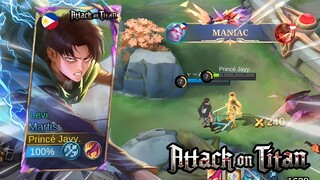 REVIEW SKIN LEVI MARTIS!! MOBILE LEGEND X ATTACK ON TITAN