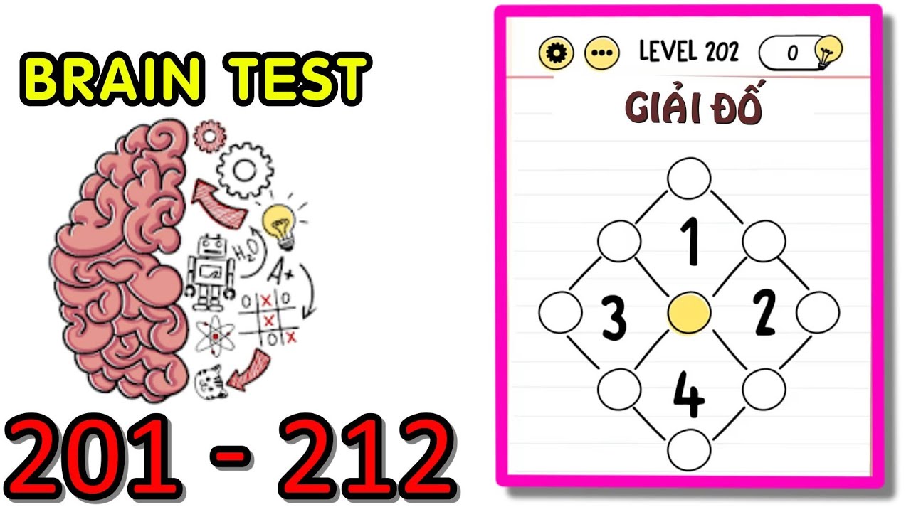 Cập Nhật Đáp Án Brain Test Tricky Puzzle Level 201 - 212 Bản Tiếng Anh Nhé  Mọi Người - Bilibili