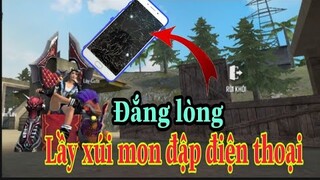 (Free Fire) Lầy xúi mon đập điện thoại và chơi  trò "anh Nam Lầy- chị Hà mon"