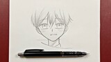 Easy anime drawing | how to draw cute anime boy easy step-by-step