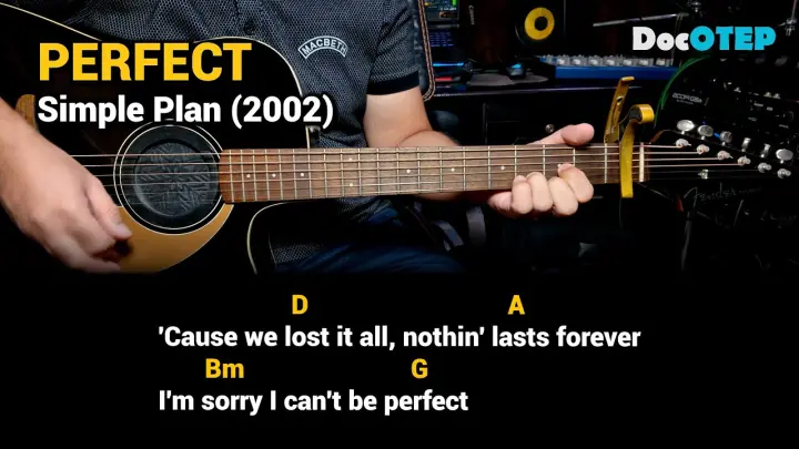 Perfect - Simple Plan (Easy Guitar Chords Tutorial with Lyrics)