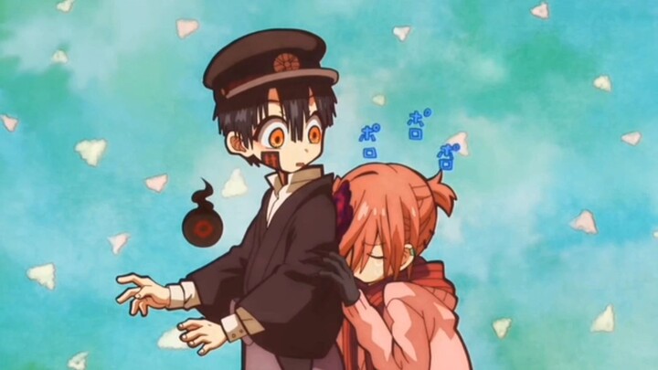 momen ketika Hanako bertemu Tsukasa (anime: Jibaku Shounen Hanako-kun)