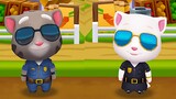 Talking Tom Gold Run - Police Officer Tom and Angela Chasing Raccoon