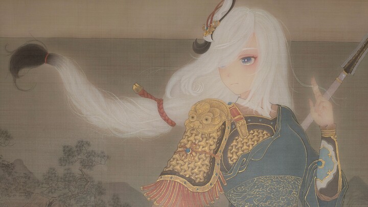Khi Shen He khoác lên mình bộ quân phục, phiên bản tranh vẽ Trung Quốc của Shen He