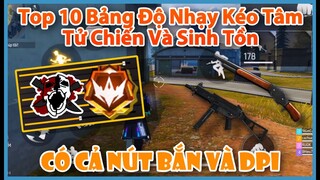 (Free Fire) Siêu Bá Đạo Headshot Khi Áp Dụng 10 Bảng Độ Nhạy Này Để Kéo Tâm | Huy Gaming