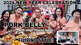 KOREAN FAMILY CELEBRATES 2024 NEW YEAR WITH FILIPINO FOODS | SISTER-IN-LAW  REACTION🇰🇷🇵🇭 |Pork belly