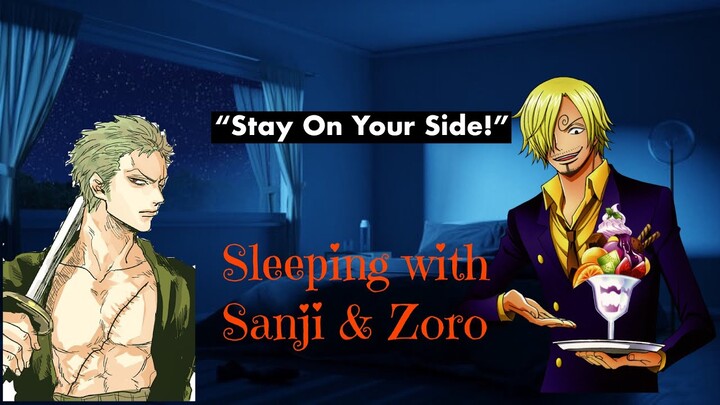 🎧 Sleeping with Sanji & Zoro [ASMR/One Piece] [Sleep Comfort] [Love & Kisses] [Polyamory]