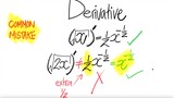 COMMON MISTAKE: derivative (x)' 1/2 x^(-1/2)