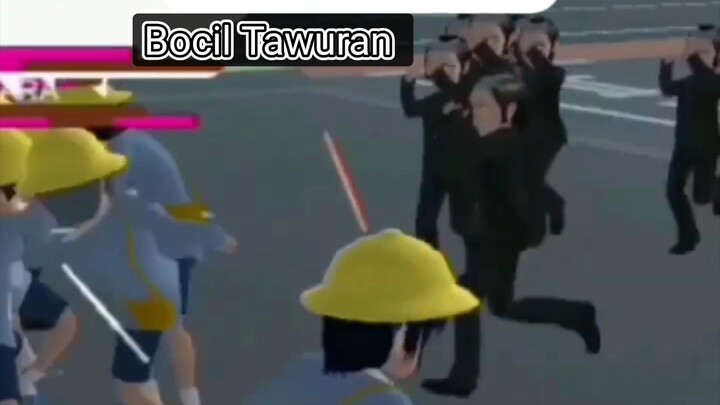 Bocil Tawuran Di Game Sakura School Simulator