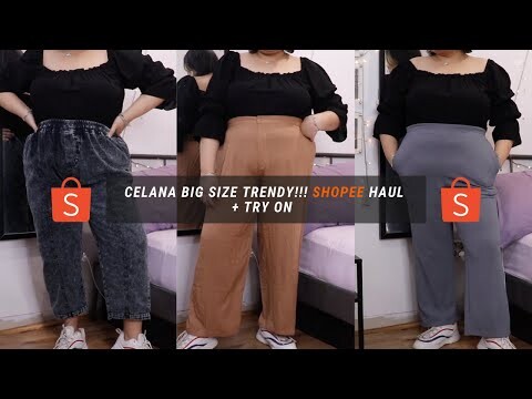 Celana Big Size Trendy!!! Shopee Haul + Try On || Elizabeth Alice
