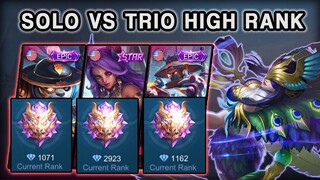 Solo VS Very High-Rank Mythical Glory Trio | Mobile Legends