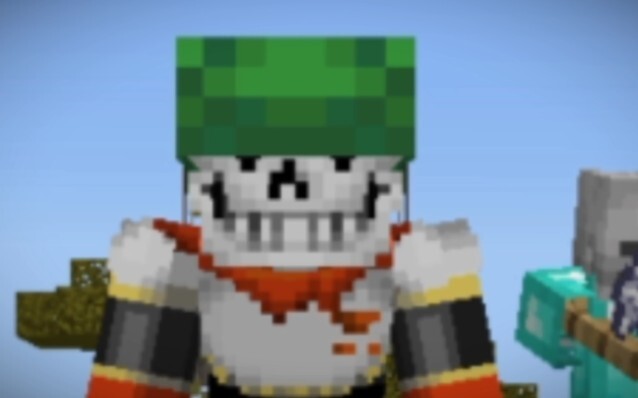 Sans ate bone meal but restored it with Minecraft