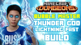 Bubble Master Thunder God Lightning Fast Build, Instant Mobs Kill, Group Killer, Minecraft Dungeons