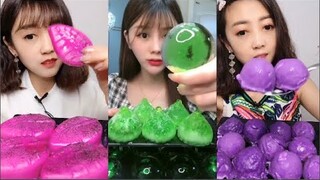 ASMR Thánh Ăn Đá Ăn Đá Lạnh Màu Sắc Hình Dạng Bất Thường Thú Vị - ASMR Ice Crunchy Eating sound#107