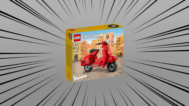 Pure immersive assembly animation, LEGO Vespa scooter