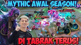 SERUNYA MATCH MYTHIC AWAL SEASON KENA TABRAK LAWAN TERUS !!