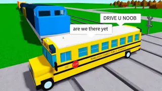 Roblox BUT I Park a BUS on a TRAIN TRACK