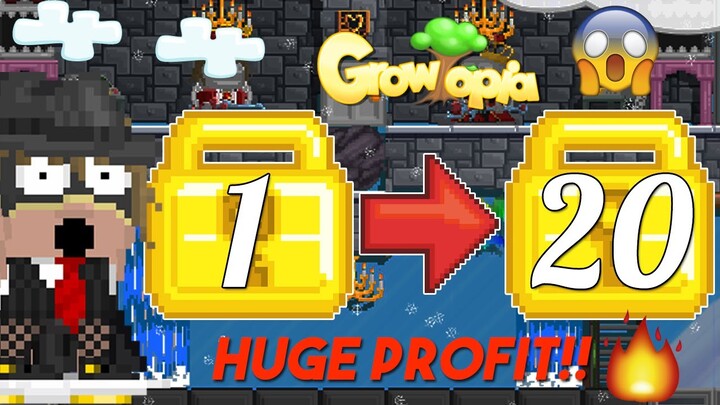 🌳Growtopia how to get rich | 1 WL TO 20 WLS !! 🔥🔥 [SANDSTONE WALL PROFIT] 2020!