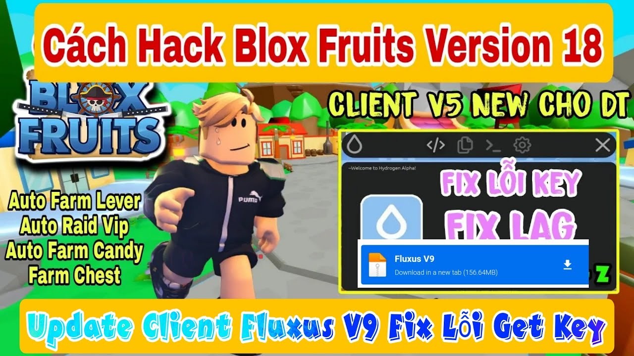 Roblox blox fruit v18 client FLUXUS V9 [rain fruit new] [FIXLAG