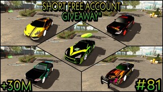 [🔴Short Free Account Giveaway#81] [ Rare Design+Glitch Car ] Car Parking Multiplayer 4.7.4