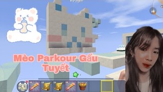 Mini World | Parkour Gấu Tuyết Và Thông Báo Có Bất Ngờ Vào Tháng 4 |Diệu Mèo TV