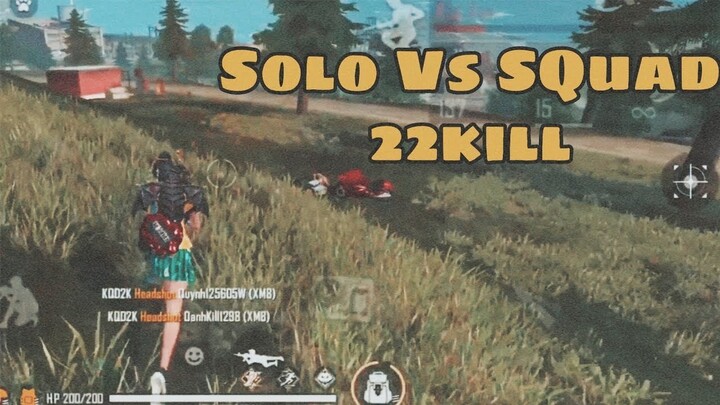 FreeFire - Solo Vs Squad 22Kill - Gặp 2 Thanh Niên Thích Đi Phượt  Bằng Môtô