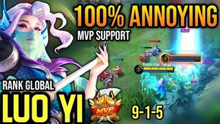 LUO YI BEST BUILD 2021 | TOP GLOBAL LUO YI GAMEPLAY | MOBILE LEGENDS✓