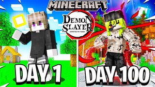 I Played Minecraft Demon Slayer As GYUTARO For 100 DAYS...